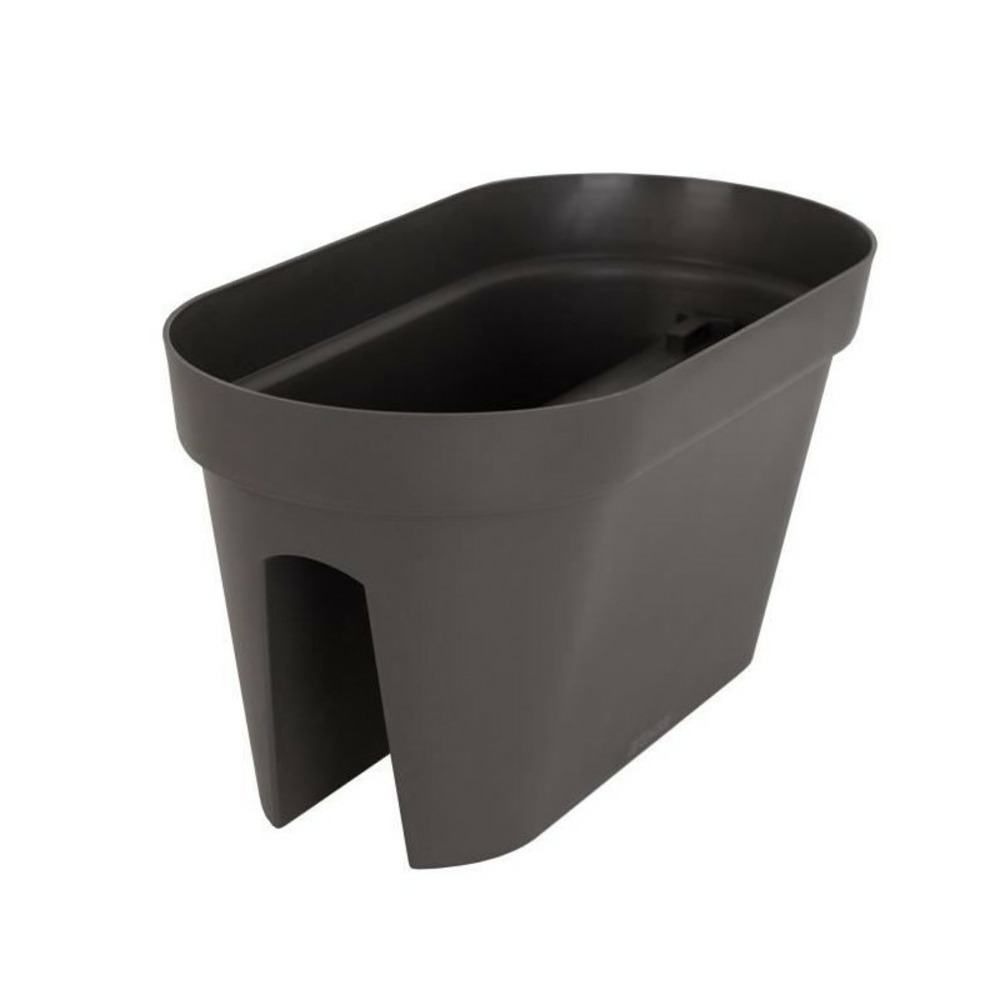 Artevasi jardiniere pour balcon capri - 30 x 60 x h 30 cm - 26,8 l - gris anthracite
