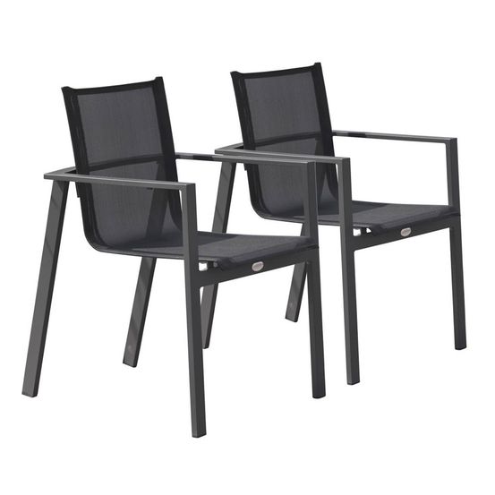 Lot de 2 fauteuils de jardin empilables