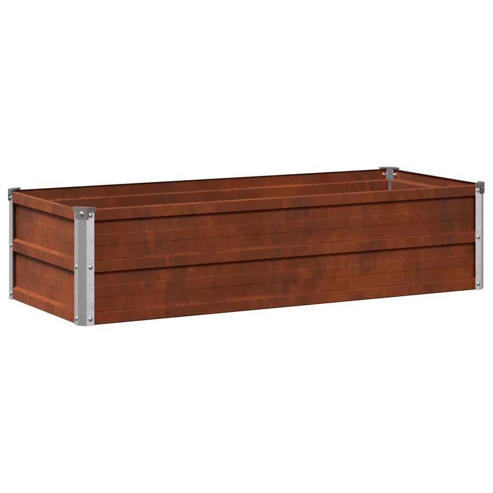 Jardin surélevé rouillé 100 x 40 x 24 cm corton