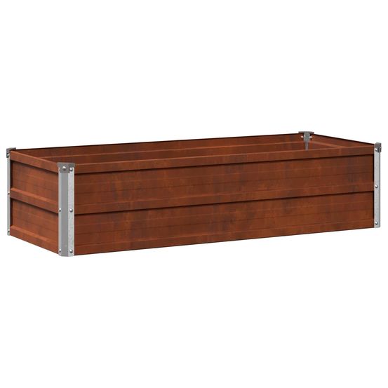 Jardin surélevé rouillé 100 x 40 x 24 cm corton