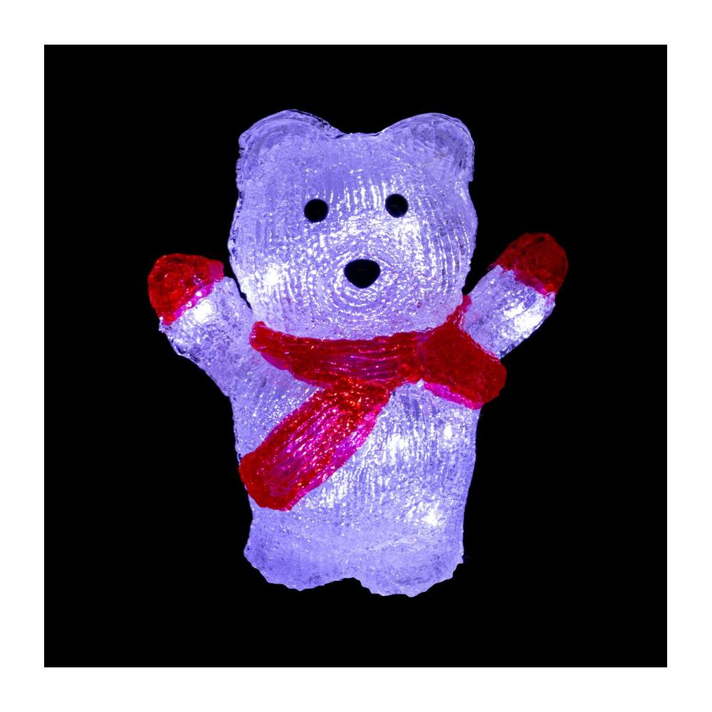 Décoration lumineuse personnage lumineux 16 led blanc froid lumière fixe h 18 cm