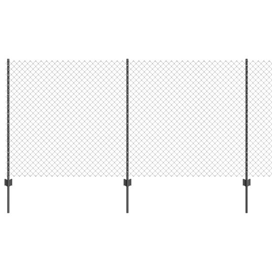 Clôture grillagée avec poteau 10 x 1,2 m acier recouvert de pvc