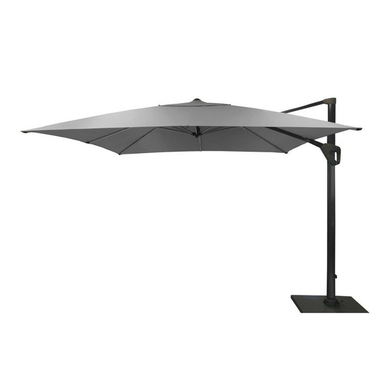 Parasol déporté elios full led alu/novasun - chiné clair 3 x 3 m