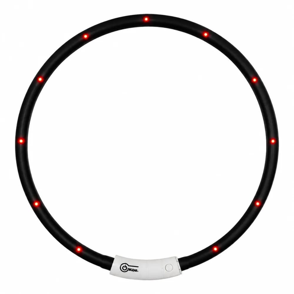 Collier lumineux réglable noir - visibilité jusqu'à 500m