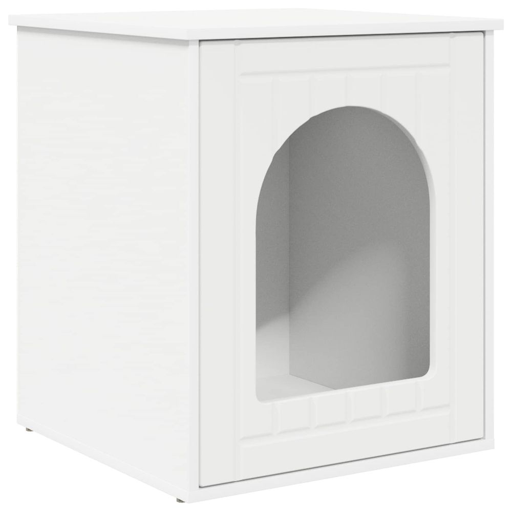 Maison pour chat blanc 53 x 52 x 62 cm bois d'ingénierie