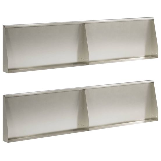 Mur de soutènement 4 pc 80 x 12 x 40 cm acier inoxydable