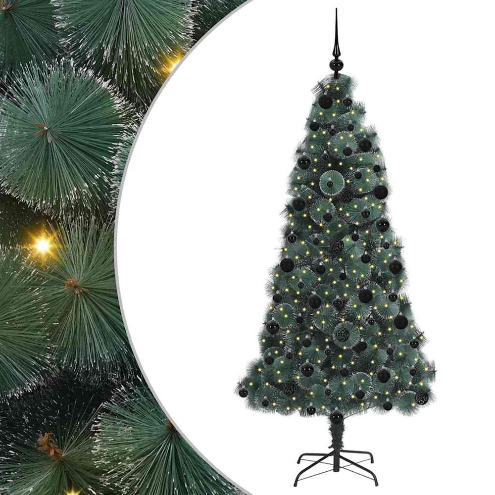 Arbre de noël artificiel pré-éclairé avec ensemble de boules