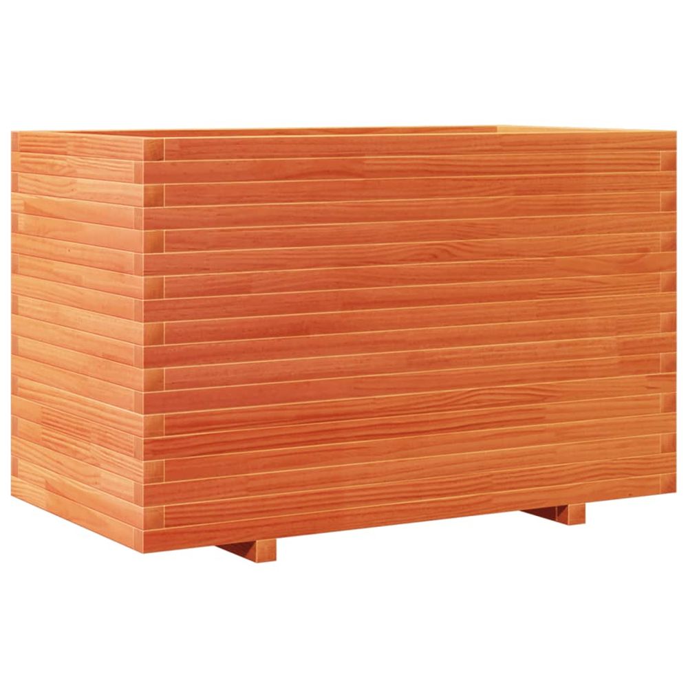 Jardinière d'extérieur cire marron 110x60x72 cm bois de pin massif