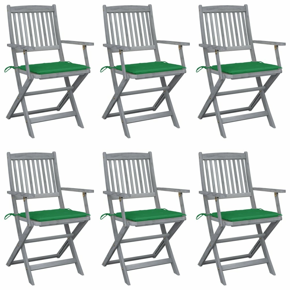 Chaises pliables d'extÃ©rieur 6 pcs