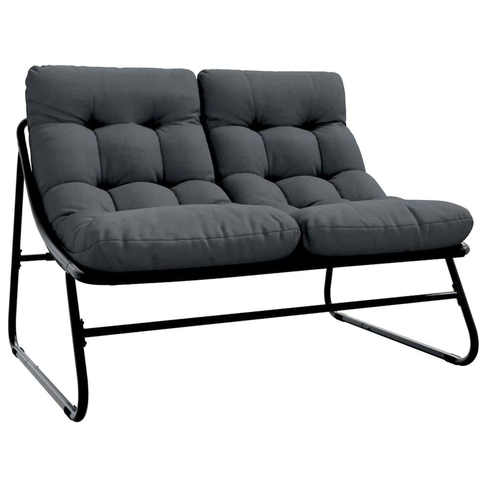 Mobilier de jardin noir acier enduit de poudre