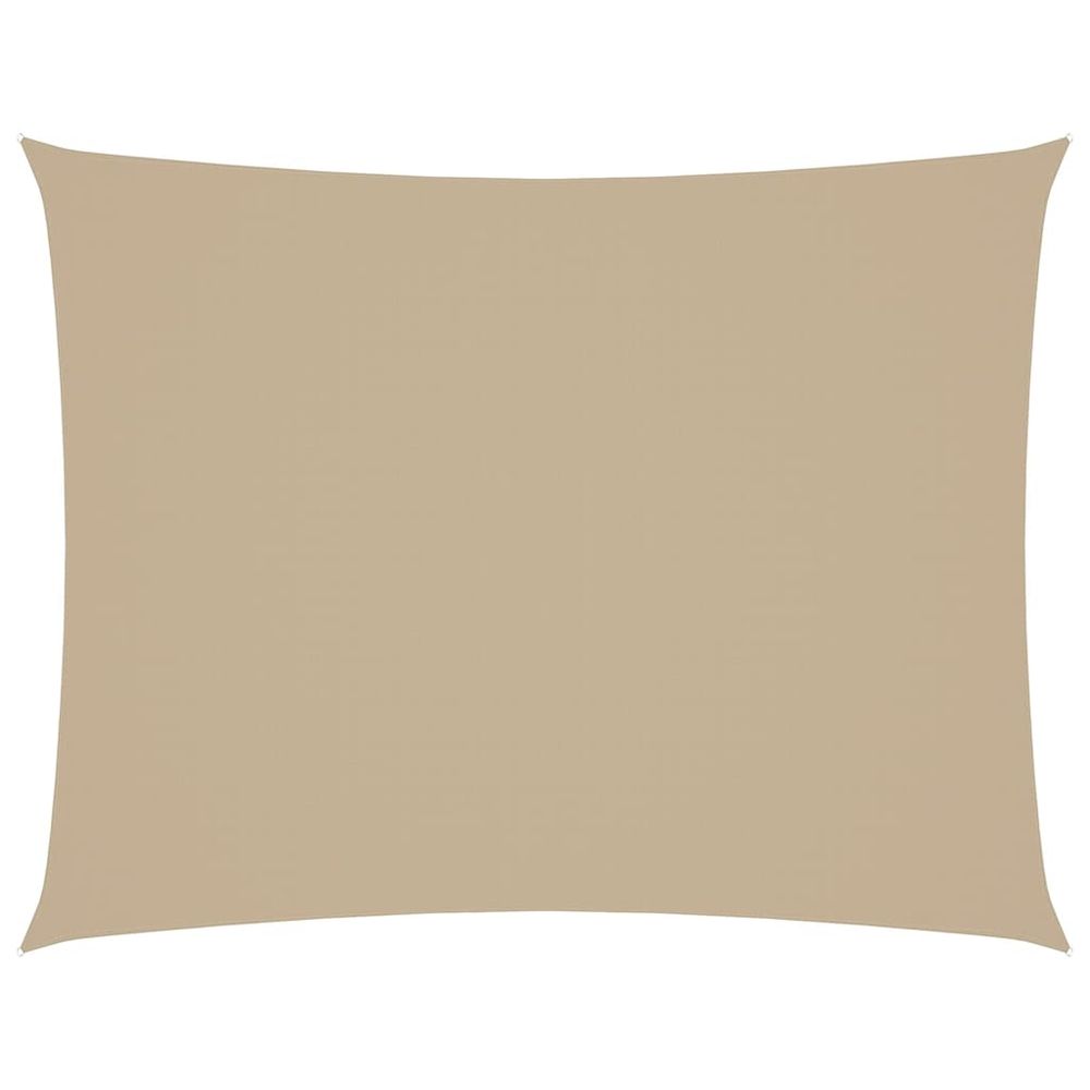 Voile de parasol tissu oxford rectangulaire 3,5x5 m beige