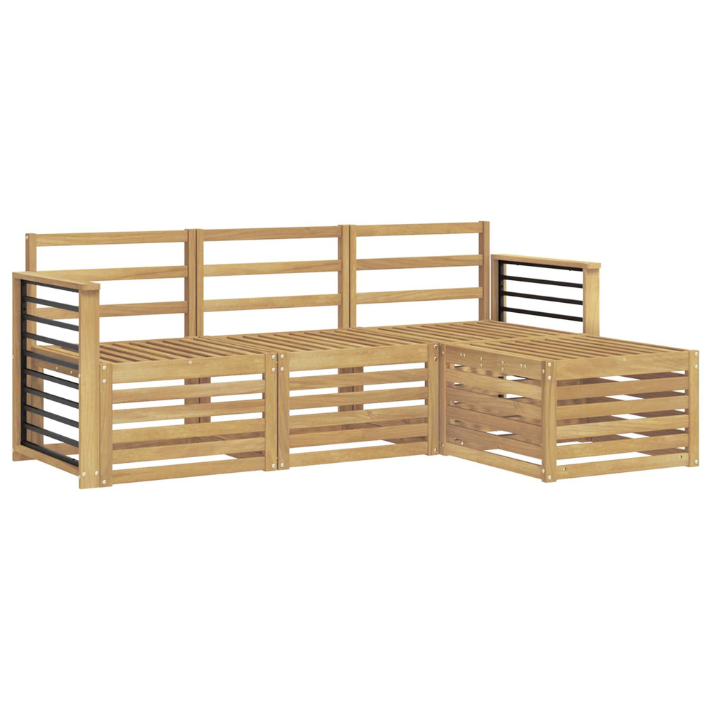 Ensemble de canapés d'extérieur 4 pcs blanc
