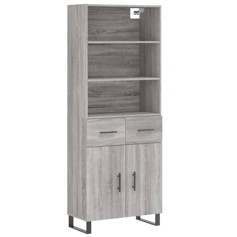 Buffet bahut commode armoire meuble de rangement organisateur cuisine salle de séjour salon haut sonoma 69,5 x 34 x 180 cm bo
