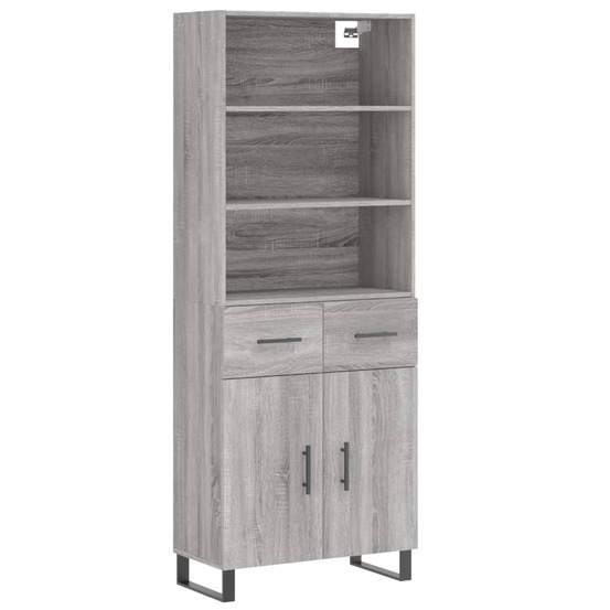 Buffet bahut commode armoire meuble de rangement organisateur cuisine salle de séjour salon haut sonoma 69,5 x 34 x 180 cm bo