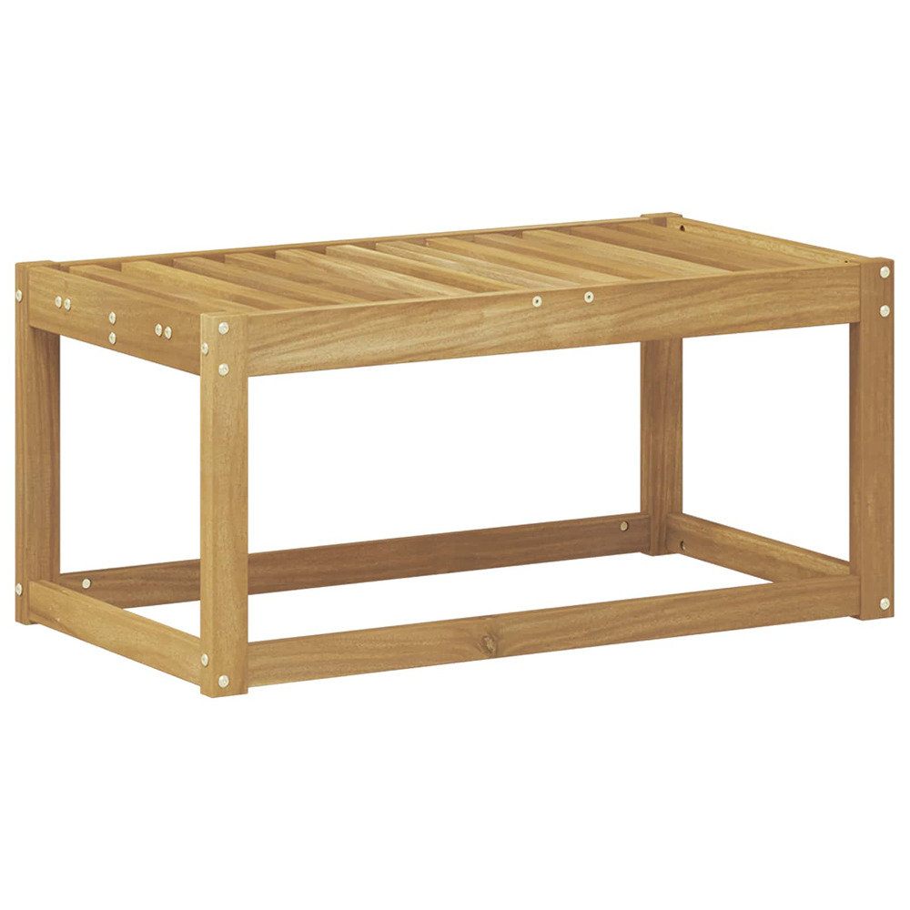 Banc de jardin blanc 79 x 43 x 37 cm bois d'acacia massif