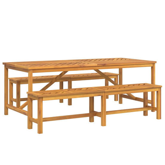 Ensemble de salle à manger pour jardin 3 pcs marron