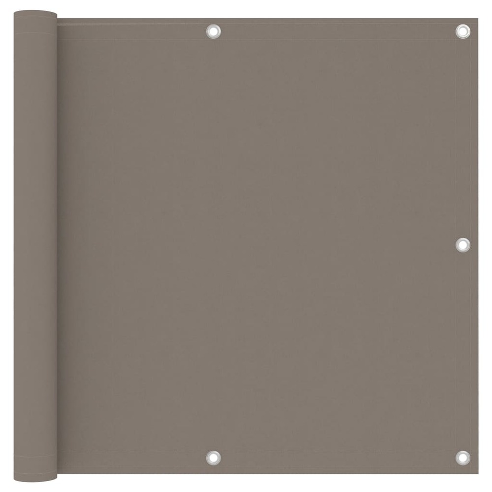 Écran de balcon taupe 90x500 cm tissu oxford