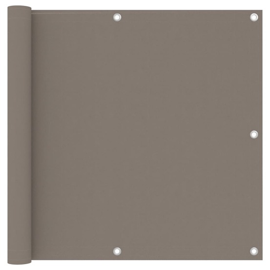 Écran de balcon taupe 90x500 cm tissu oxford