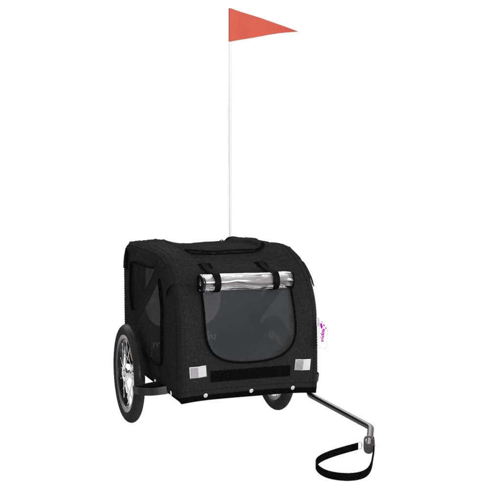 Remorque de vélo pour animaux de compagnie noir