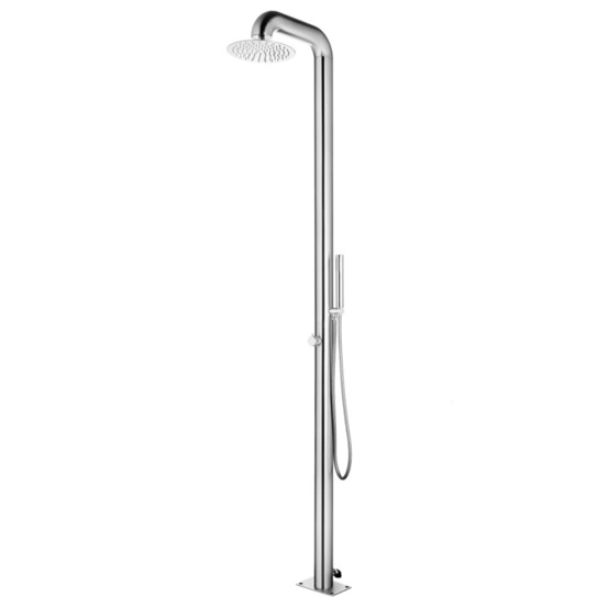 Douche de jardin 225 cm acier inoxydable