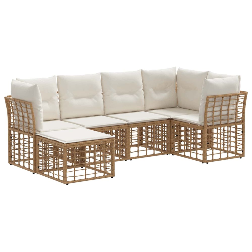 Ensemble de canapés d'extérieur naturel polyester