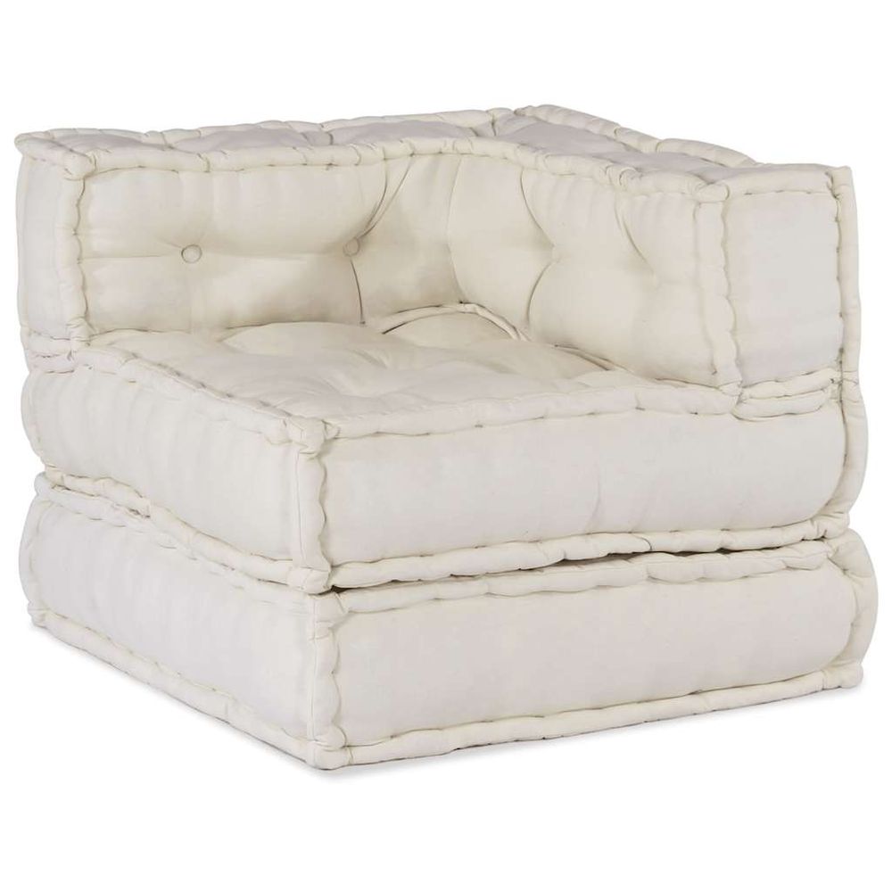 Canapé modulaire crème 70x70x54 tissu