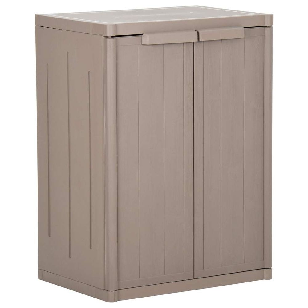 Armoire de rangement jardin marron 65x45x88cm pp aspect de bois