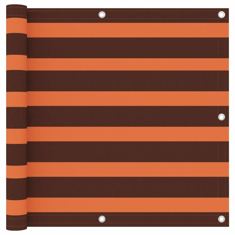 Écran de balcon brise pare vue protection confidentialité 90 x 400 cm tissu oxford orange et marron