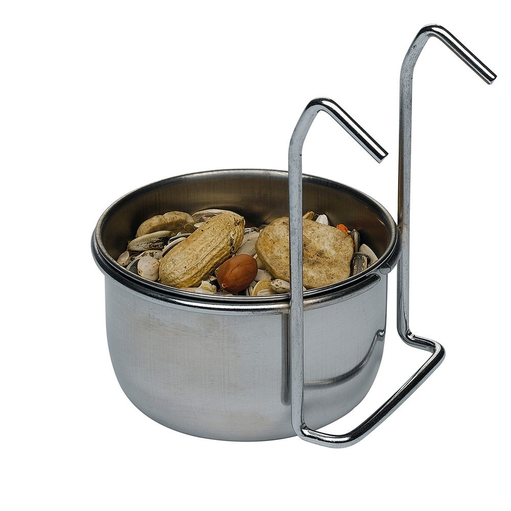 Accessoires pour cages à oiseaux ferplast sirio l304 mangeoire en acier inox