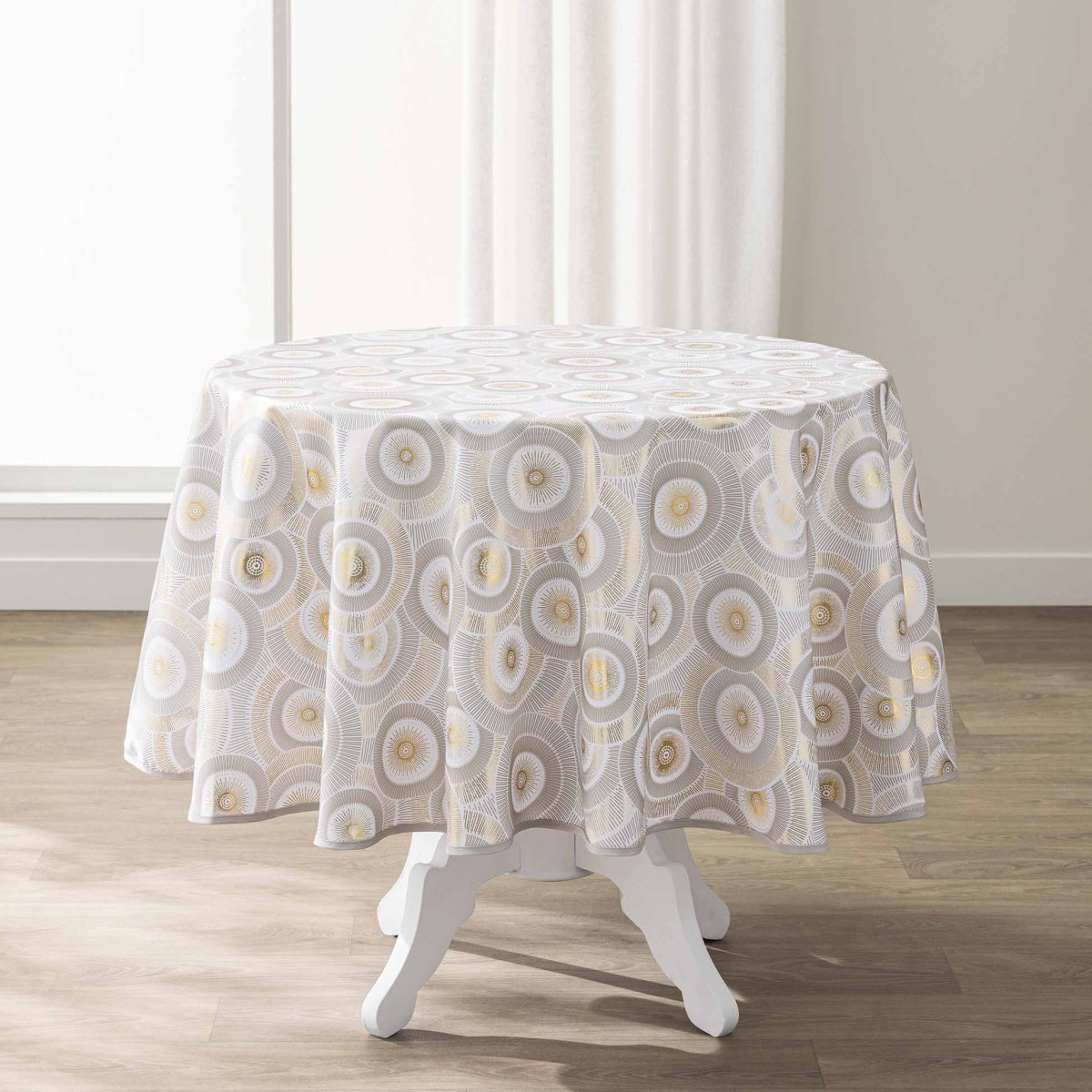 Nappe imprimé métallisé 