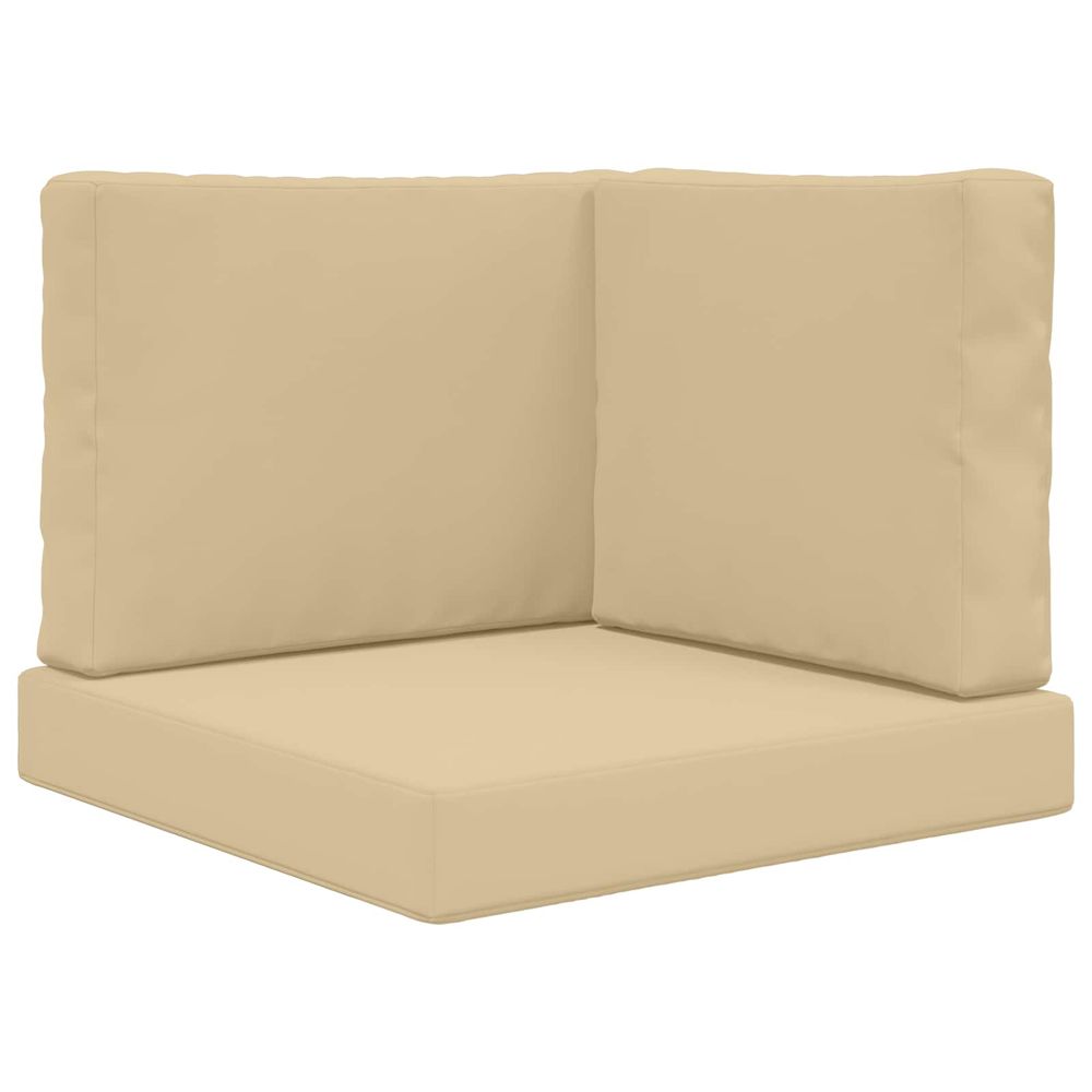 Coussin de canapé d'extérieur polyester beige 60 x 60 cm