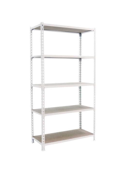 Etagère légère sans vis maderclick superplus 5/300 blanc/bois blanc/bois 2000x1100x300 - simonrack