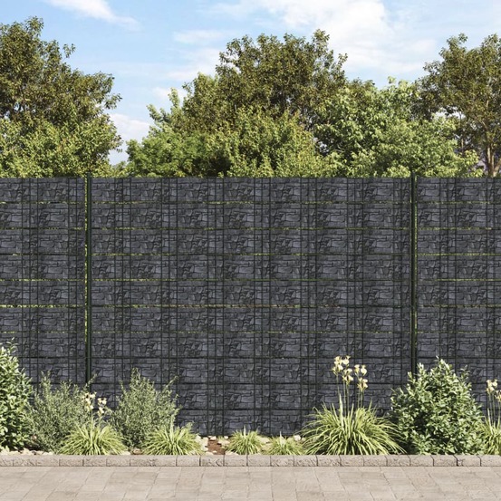 Écrans d'intimité de jardin 4 pcs pvc 35x0,19 m gris