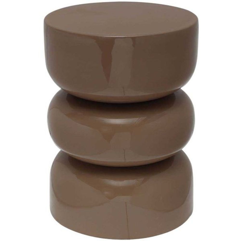 Tabouret en métal émaillé rey mocha