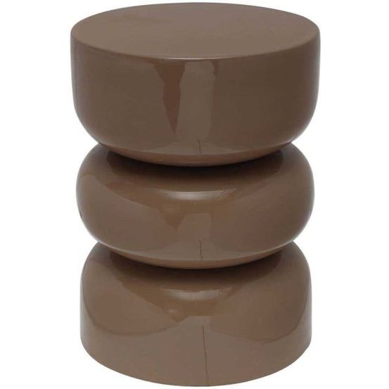 Tabouret en métal émaillé rey mocha