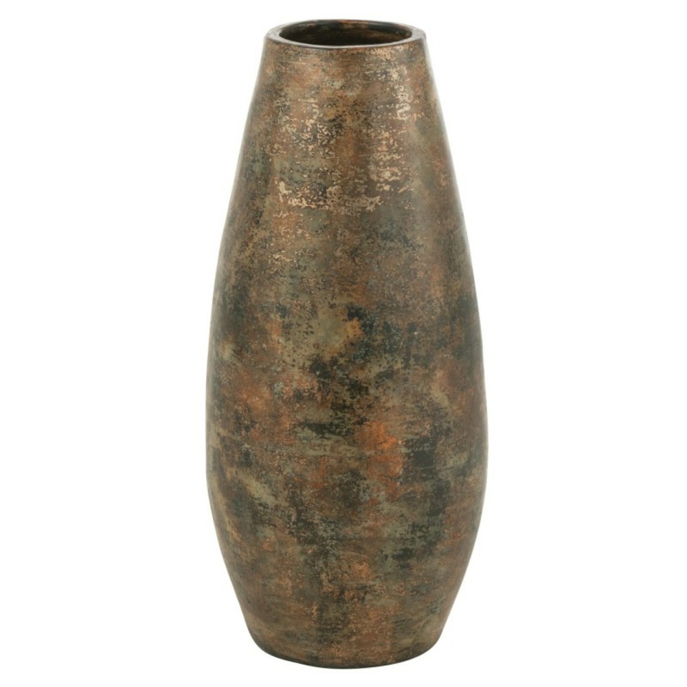 Vase en céramique cuivré 25x25x57 cm
