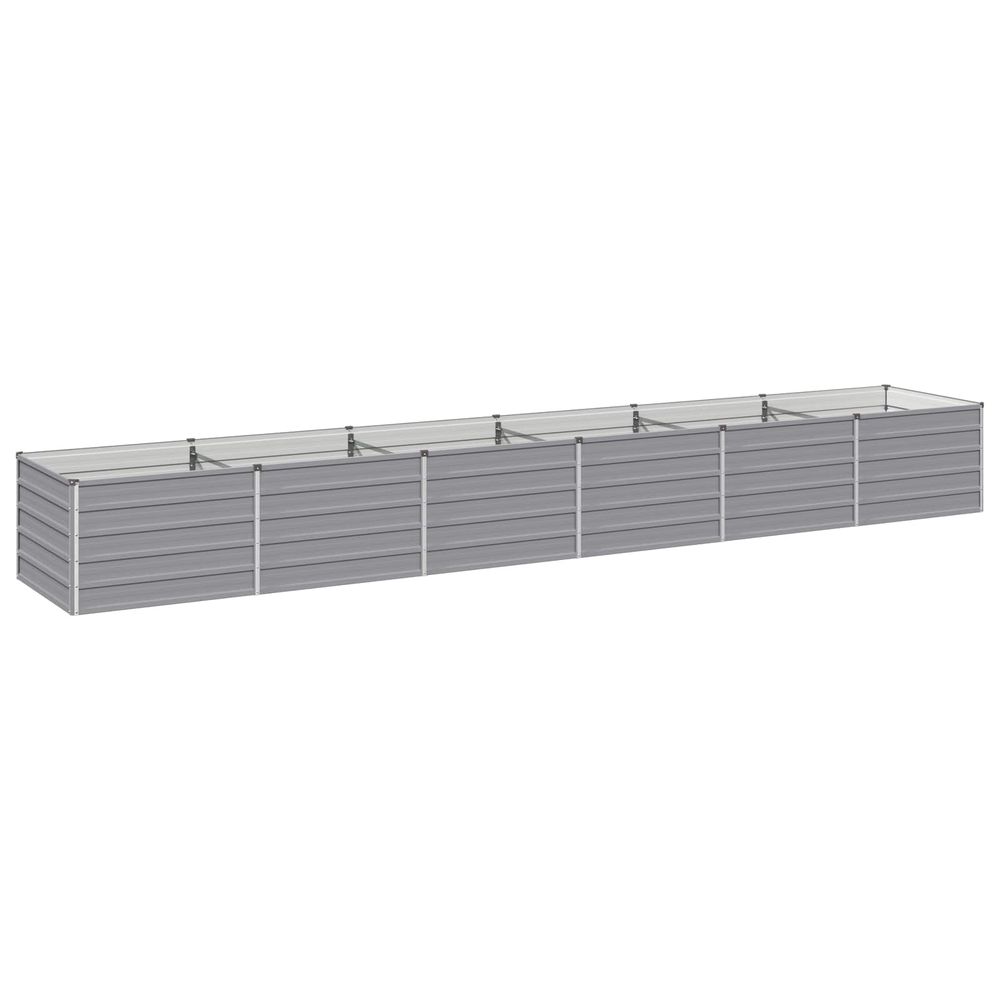 Jardin surélevé gris 480 x 80 x 55 cm acier laminé à froid