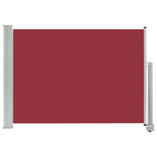Auvent paravent store brise-vue latéral rétractable de patio jardin terrasse balcon protection visuelle écran 80 x 300 cm rou