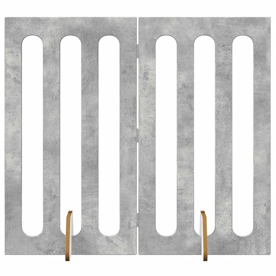 Clôture pliable pour animaux 2 pc gris béton 100,5 x 38 x 90 cm
