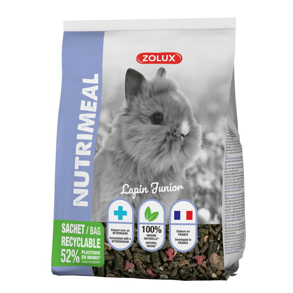 Granulés lapin nain junior (moins de 6mois) nutrimeal - 800g