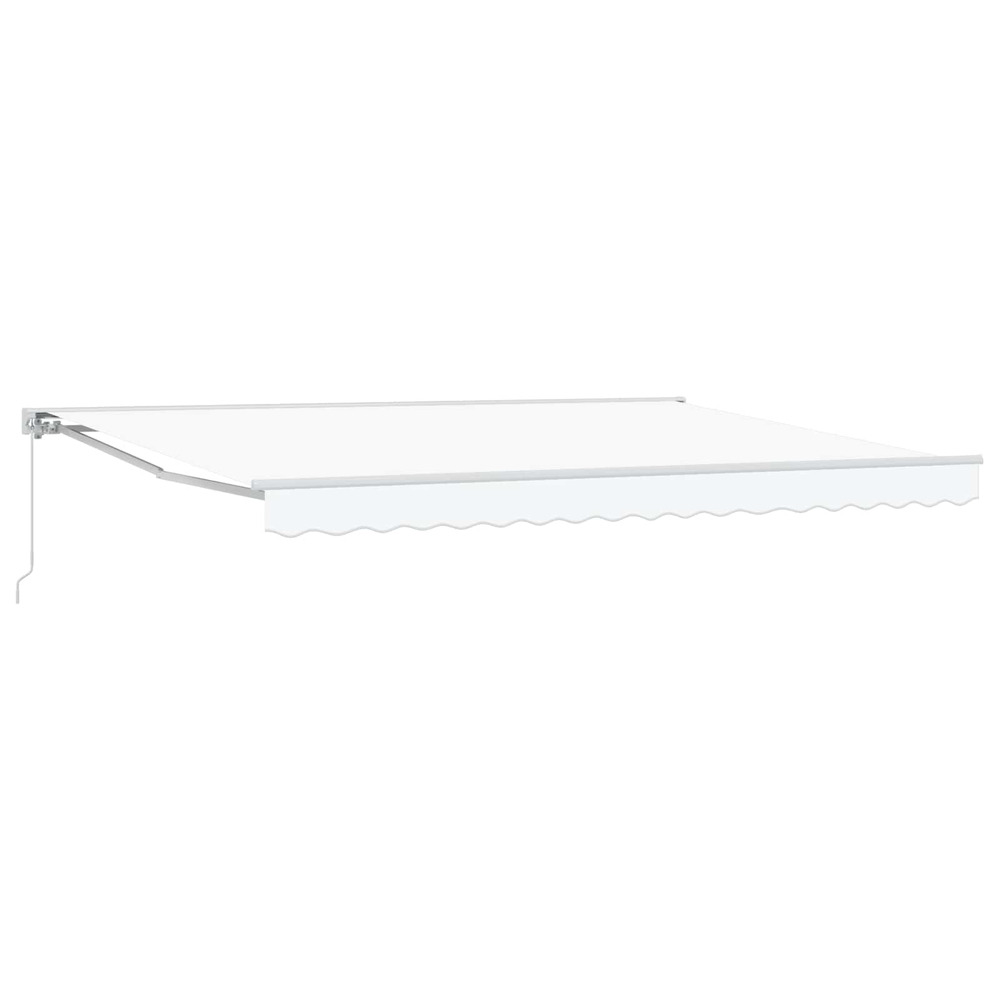 Auvent rétractable manuel blanc 4,5 × 3 m