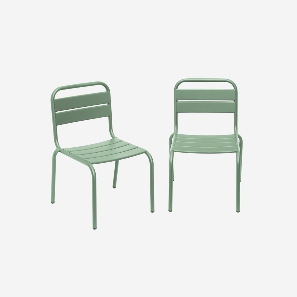 Lot de 2 chaises en métal pour enfant