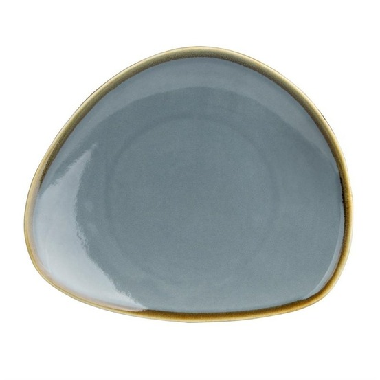 Assiette triangulaire couleur océan kiln 230 mm - lot de 6 - olympia