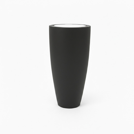 Pot conique 3 en 1 dessus polyéthylène blanc