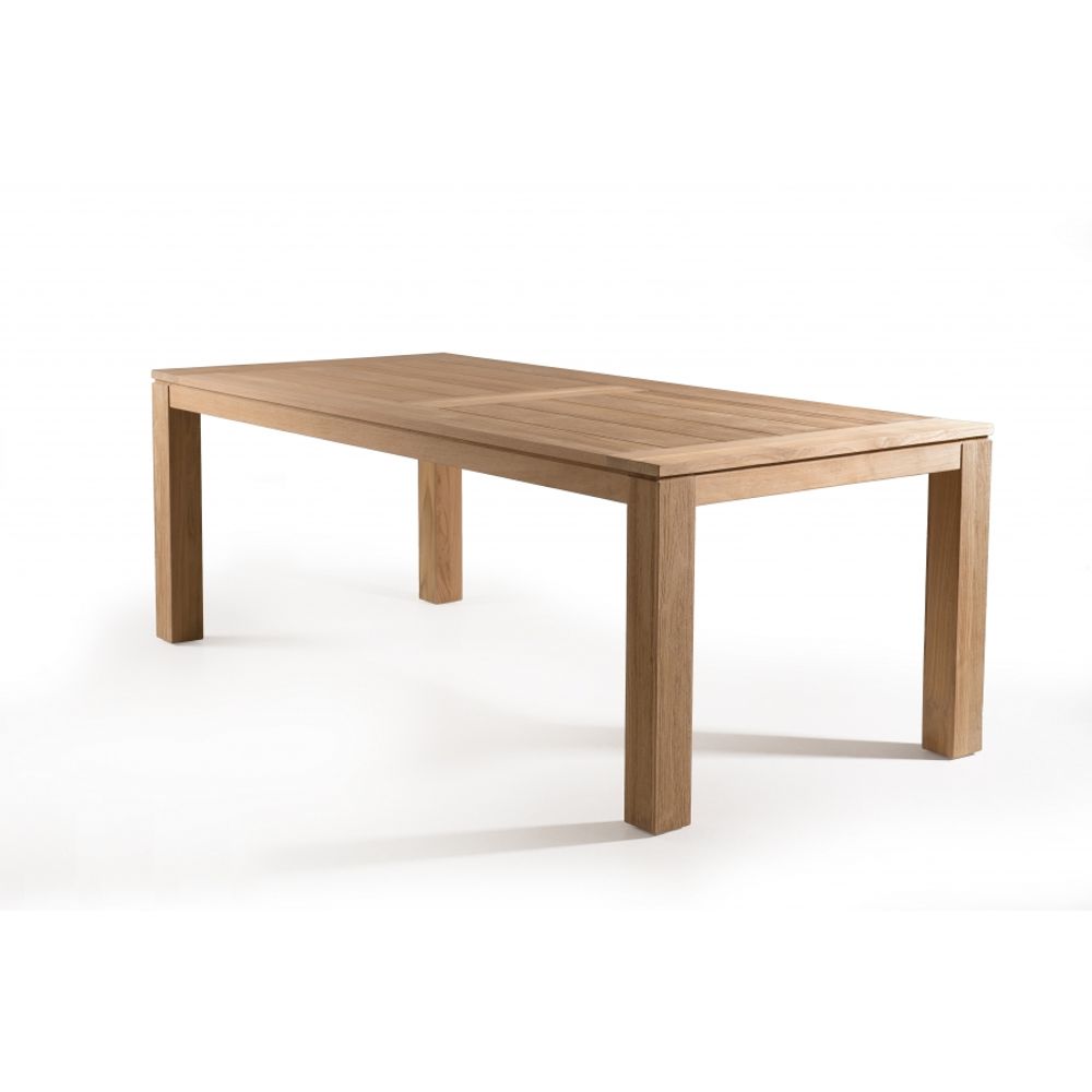 Table de jardin en teck 6/8 personnes - 220 x 100 cm