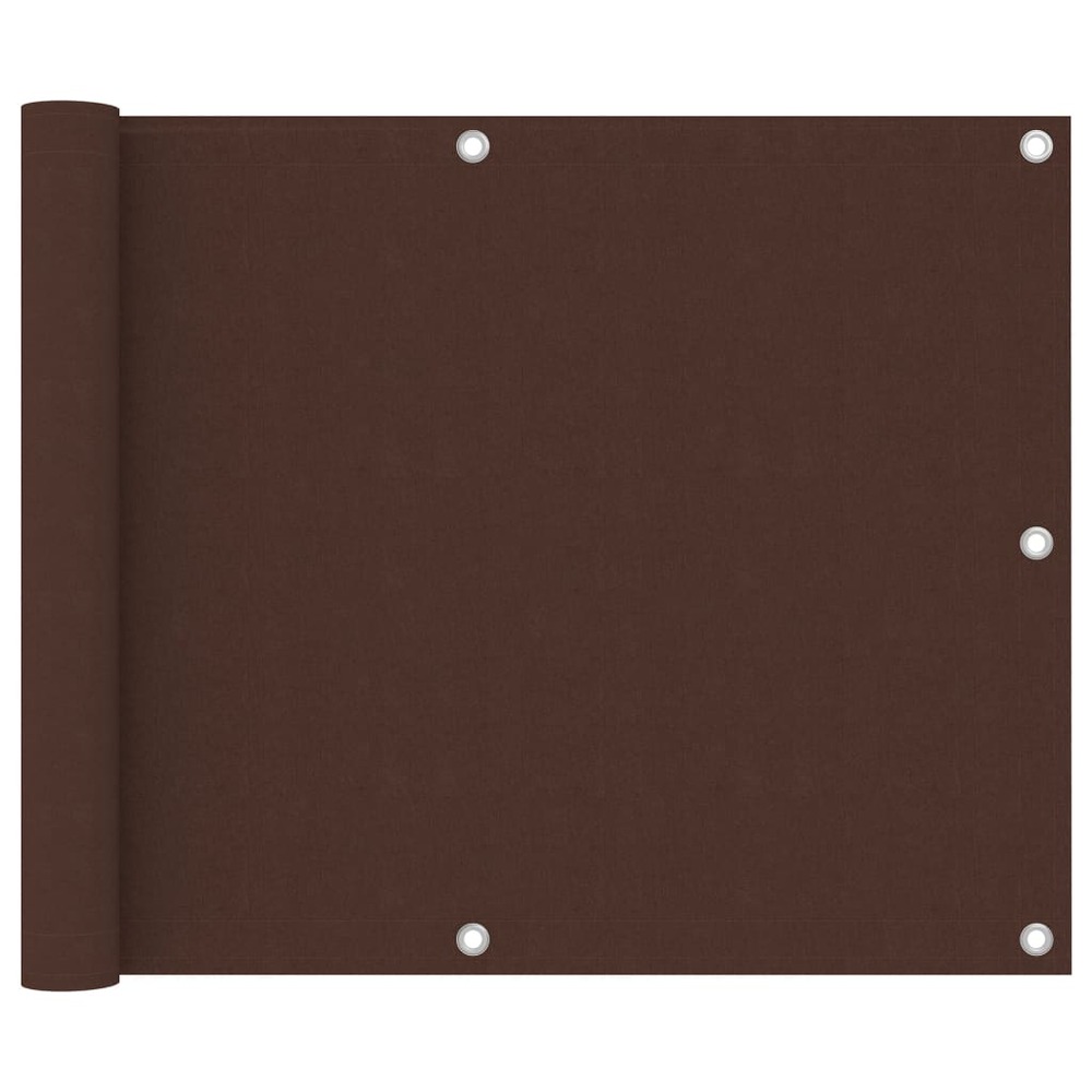 Écran de balcon marron 75x500 cm tissu oxford