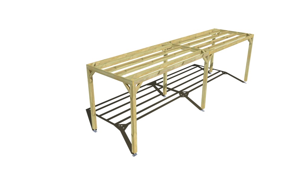 Pergola bois • 8m x 2m • indépendante • sens largeur • livraison comprise