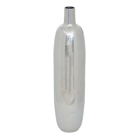 Vase reso en acier 19x19x79cm argent