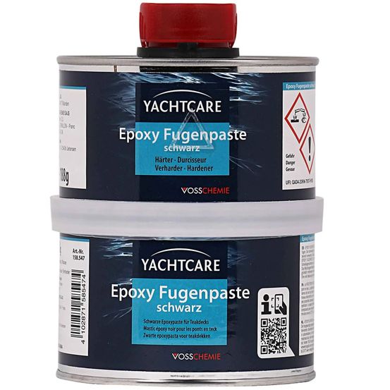 Joint époxy noir a+b 500, mastic, pâte à joint époxy noire