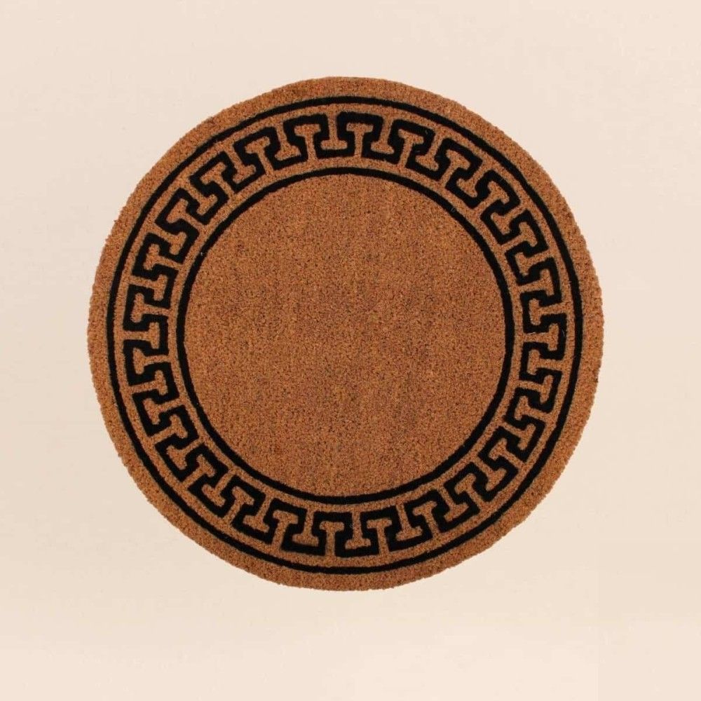 Paillasson rond coco contour imprimé fresque d60cm